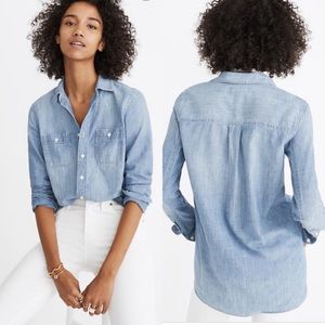 Madewell class is the ex-boyfriend chambray shirt